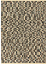 Håndvævet chindi-tæppe læder bomuld 120 x 170 cm sort