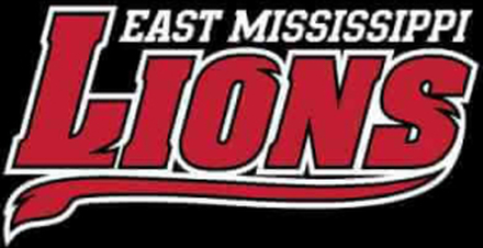 East Mississippi Community College Lions Script Logo Men's T-Shirt - Black - L