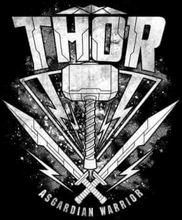 Marvel Thor Ragnarok Thor Hammer Logo Männer T-Shirt – Schwarz - 3XL