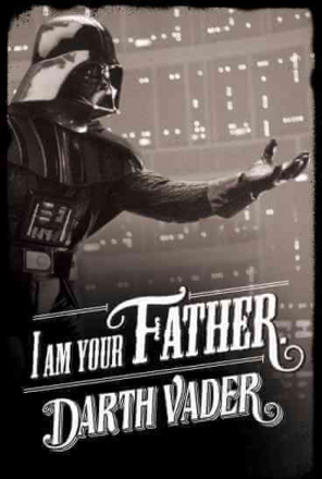 Star Wars Darth Vader I Am Your Father Open Arm Men's T-Shirt - Black - 4XL - Black