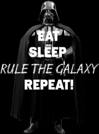 Star Wars Eat Sleep Rule The Galaxy Repeat Men's T-Shirt - Black - 4XL - Black