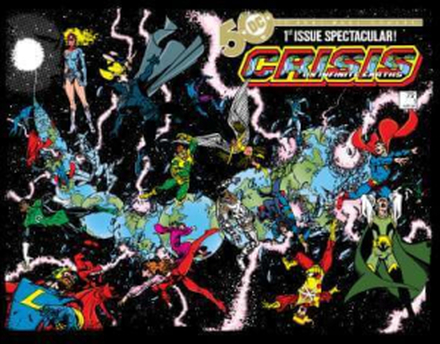 Justice League Crisis On Infinite Earths Cover Men's T-Shirt - Black - 4XL