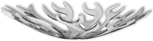 Frugtkurv flammeformet aluminium sølv