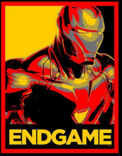 Avengers Endgame Iron Man Poster Hoodie - Black - S