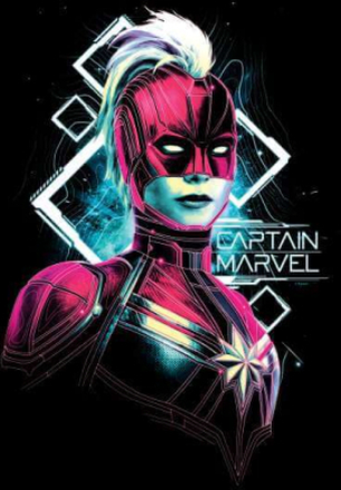 Captain Marvel Neon Warrior Hoodie - Black - XL