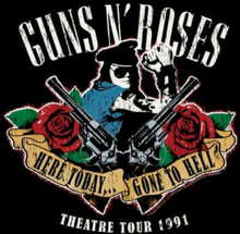 Guns N Roses Here Today... Gone To Hell Men's T-Shirt - Black - 4XL