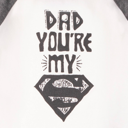 DC Dad You're My Superman Kids' Pyjamas - White/Grey - 7-8 Jahre