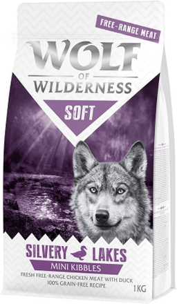 Wolf of Wilderness Mini "Soft - Silvery Lakes" - Freiland-Huhn & Ente - 350 g