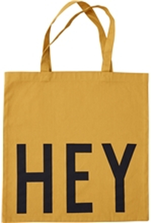 Design Letters Tote Bag Hey Keltainen