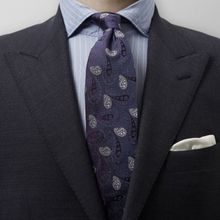 Eton Lila slips med vävt paisleymönster