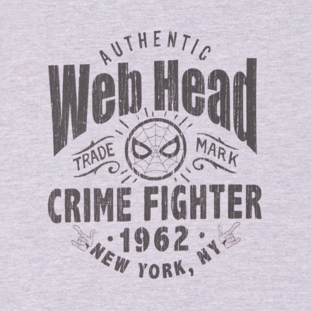 Marvel Web Head Crime Fighter Sweatshirt - Grey - XL - Grey