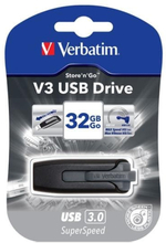Verbatim USB 3.0 muisti, StoreNGo V3, 32GB, musta/harmaa