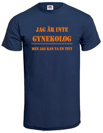 Jag är inte gynekolog / Mörkblå - L (T-shirt)