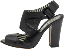 Moschino svart skinn slingback sandaler størrelse 39