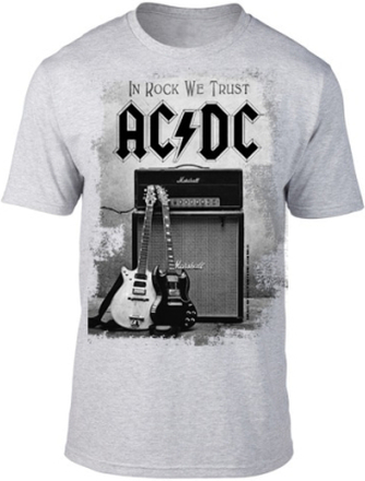 AC/DC In rock we trust Harmaa T-Paita
