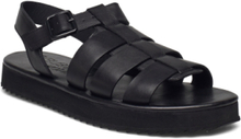 Slhbob Leather Fisherman Sandal B Shoes Summer Shoes Sandals Black Selected Homme