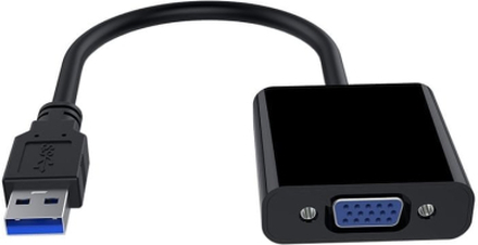 USB 3.0 VGA Adapteriin - Musta