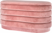 Opbergpoef Beau roze 80cm