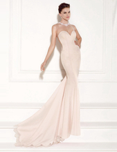 Apricot Transparent Gauze Evening Dress XL