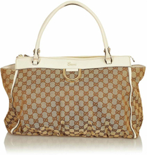Brown Gucci GG Canvas Abbey-D Ring Tote Bag pre-eide