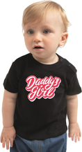 Daddys girl geboorte cadeau t-shirt zwart voor babys
