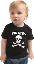 Piraten verkleedkleding shirt zwart voor babys