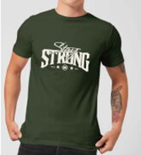 Stay Strong Logo Men's T-Shirt - Forest Green - XS - Forest Green