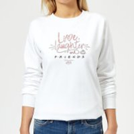 Friends Love Laughter Women's Sweatshirt - White - XL