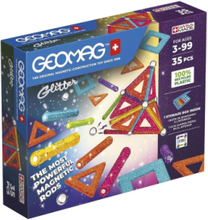 Geomag Glitter Panels Recycled 35 Pcs Toys Building Sets & Blocks Building Sets Multi/mønstret Geomag*Betinget Tilbud