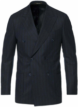 Pinstripe Double Breasted Suit Blazer