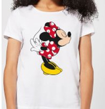 Disney Mickey Mouse Minnie Split Kiss Women's T-Shirt - White - S