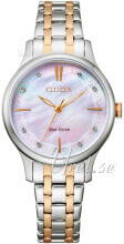 Citizen EM0896-89Y Elegance Hvit/Gulltonet stål Ø30 mm