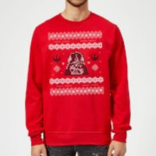 Star Wars Darth Vader Christmas Knit Red Christmas Jumper - L