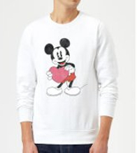 Disney Mickey Mouse Heart Gift Sweatshirt - White - M