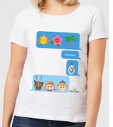 Disney Frozen I Love Heat Emoji Women's T-Shirt - White - XL - White