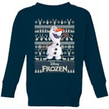 Disney Frozen Olaf Kids Christmas Jumper - Navy - 9-10 Years