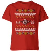 Star Wars Yoda Knit Kids' Christmas T-Shirt - Red - 3-4 Years - Red