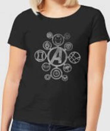 Avengers Distressed Metal Icon Women's T-Shirt - Black - XXL
