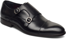Double Monk Strap Shoe Shoes Business Monks Svart TGA By Ahler*Betinget Tilbud