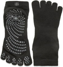 Gaiam Grey Grippy Yoga Socks Accessories Sports Equipment Yoga Equipment Yoga Socks Svart Gaiam*Betinget Tilbud