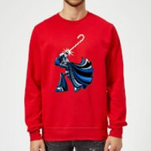 Star Wars Candy Cane Darth Vader Red Christmas Jumper - S - Red