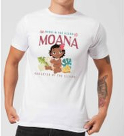 Disney Moana Born In The Ocean Men's T-Shirt - White - L - White