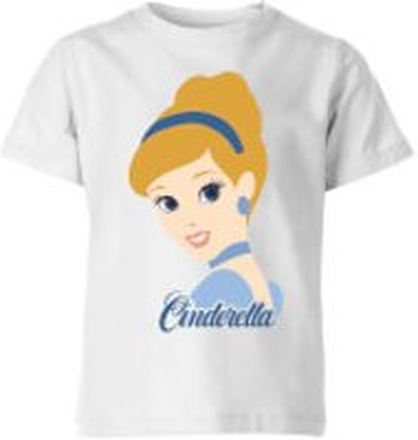 Disney Princess Colour Silhouette Cinderella Kids' T-Shirt - White - 7-8 Years - White
