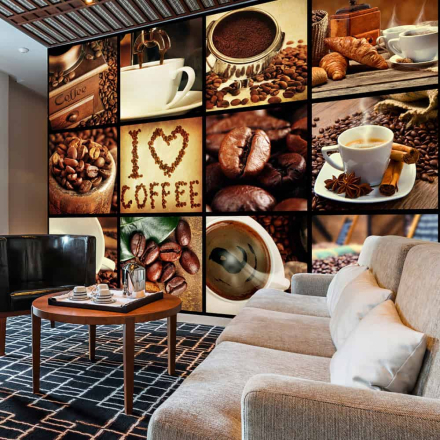 Fototapet Coffee - Collage