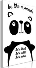 Lærredstryk Be Like a Panda (1 del)
