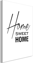 Lærredstryk Black and White: Home Sweet Home (1 del)