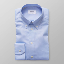 Eton Slim fit Ljusblå Pinpoint Oxford skjorta