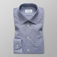 Eton Classic fit Blåmönstrad skjorta