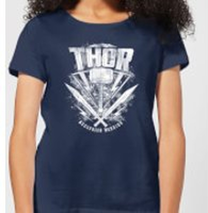Marvel Thor Ragnarok Thor Hammer Logo Women's T-Shirt - Navy - L