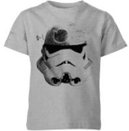 Star Wars Command Stormtrooper Death Star Kids' T-Shirt - Grey - 11-12 Years